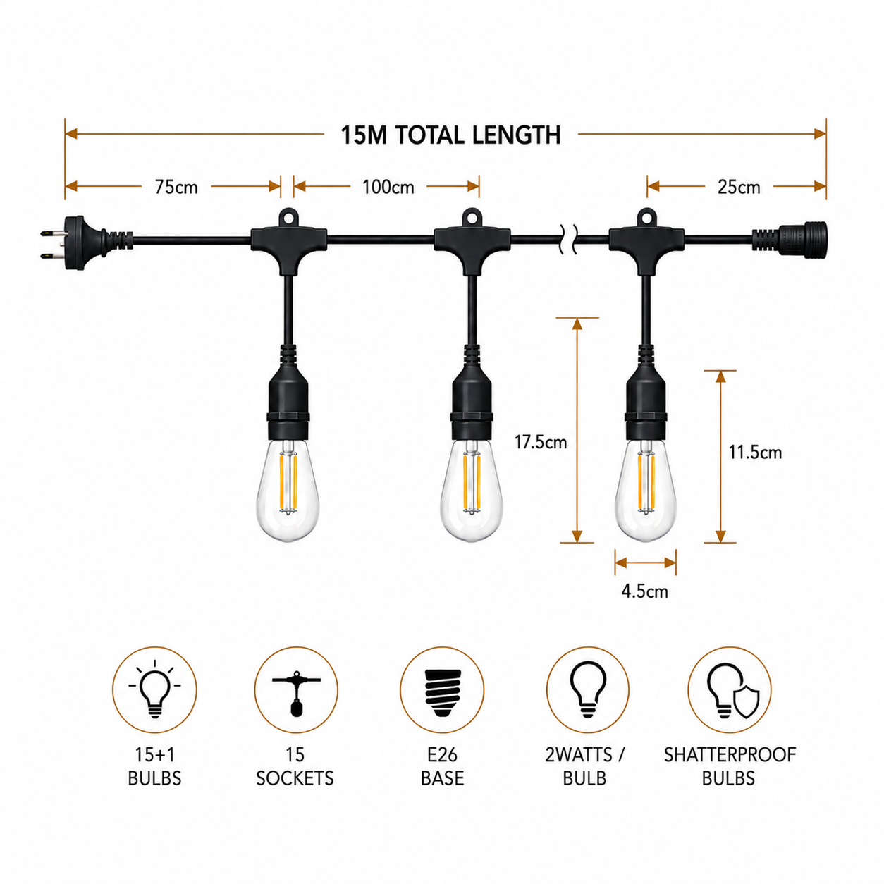Hanging Festoon Lights