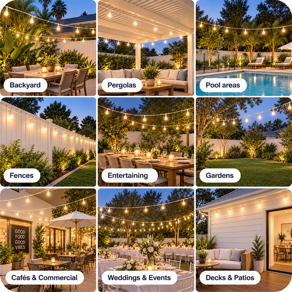 White Festoon Lights