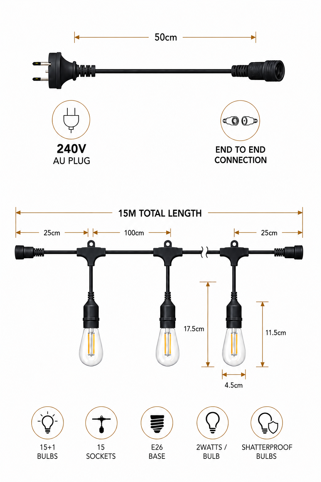 Hanging Festoon Lights